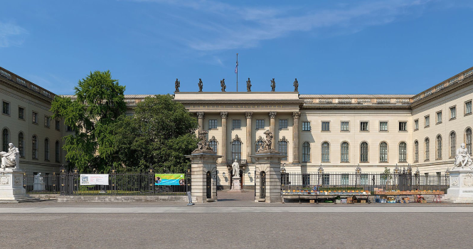 front of the humboldt university in berlin